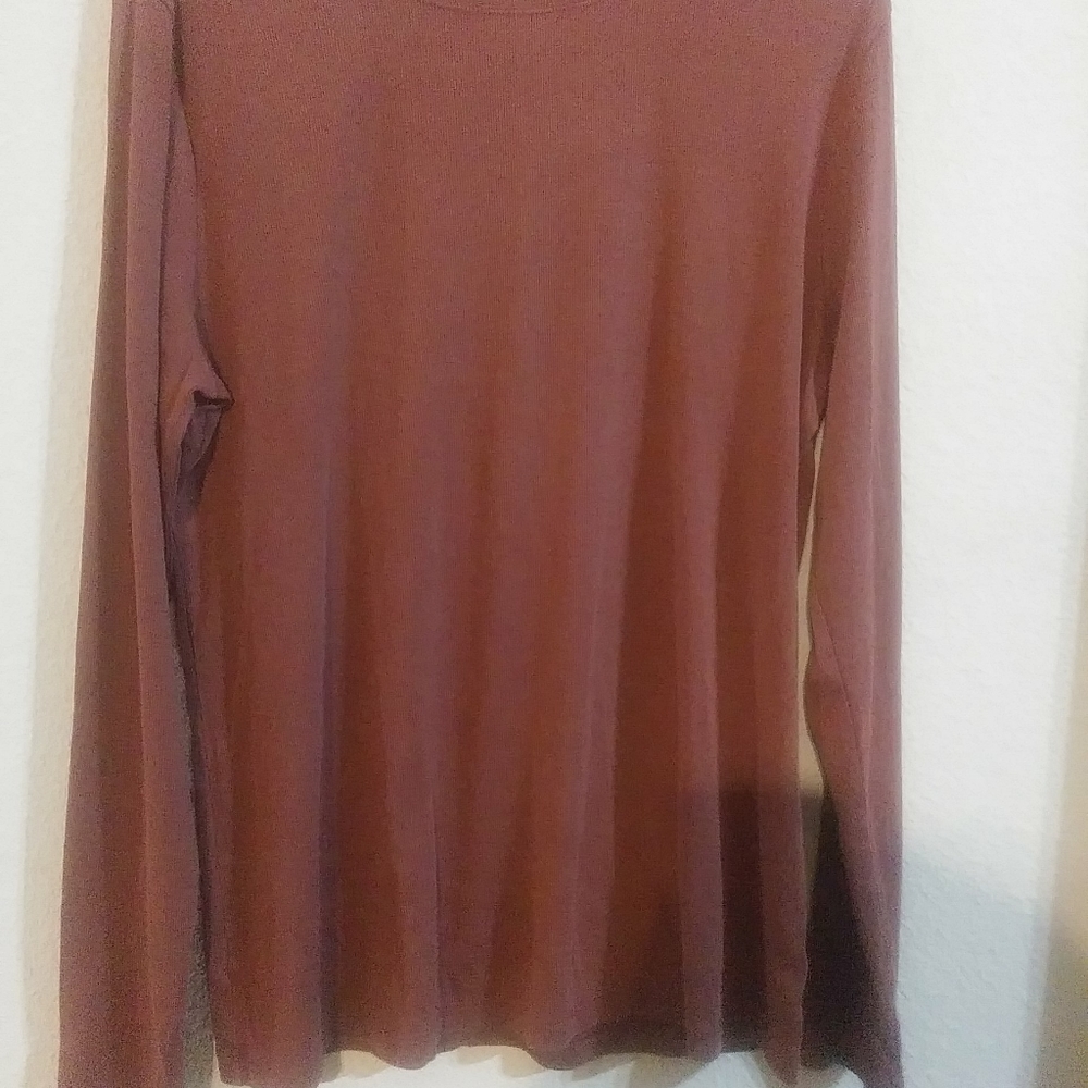 Women's  Burning Rose Ribbed Long Sleeve Shirt